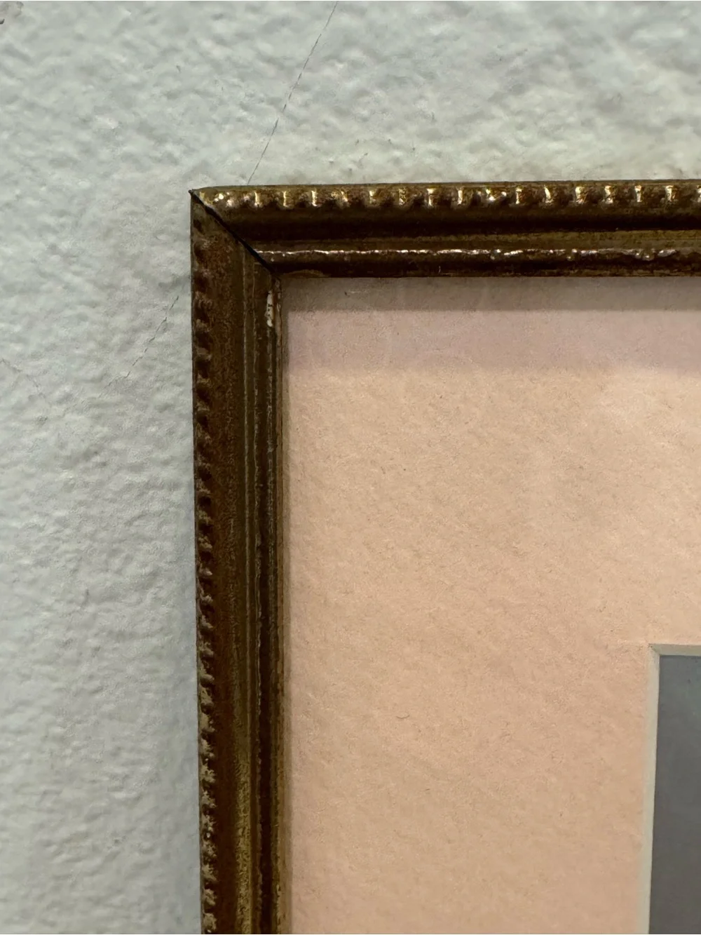 Vintage Towle 8x10 Tarnished Brass Picture Frame with Removable Picture Mat